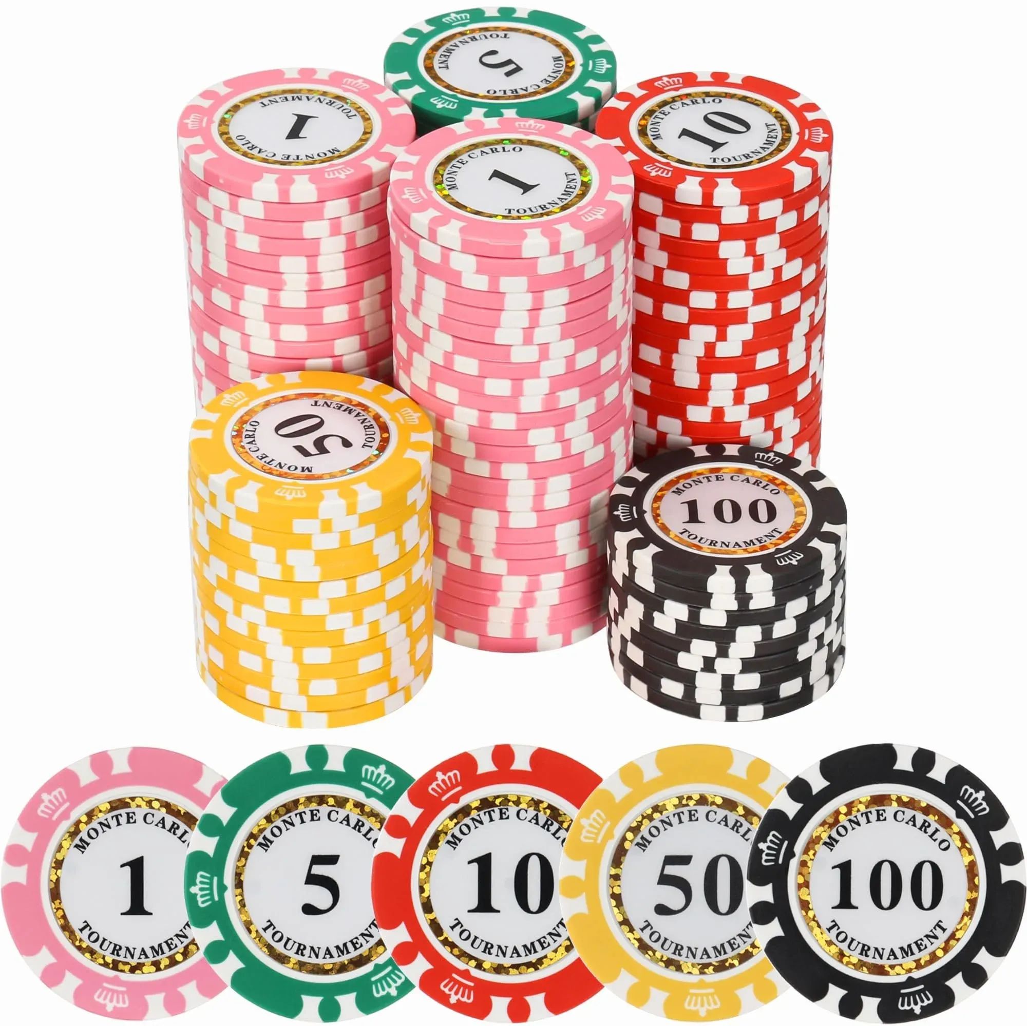 Colourful casino chips illustration